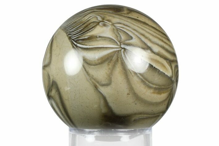 Polished Striped Flint Sphere - Poland #369036